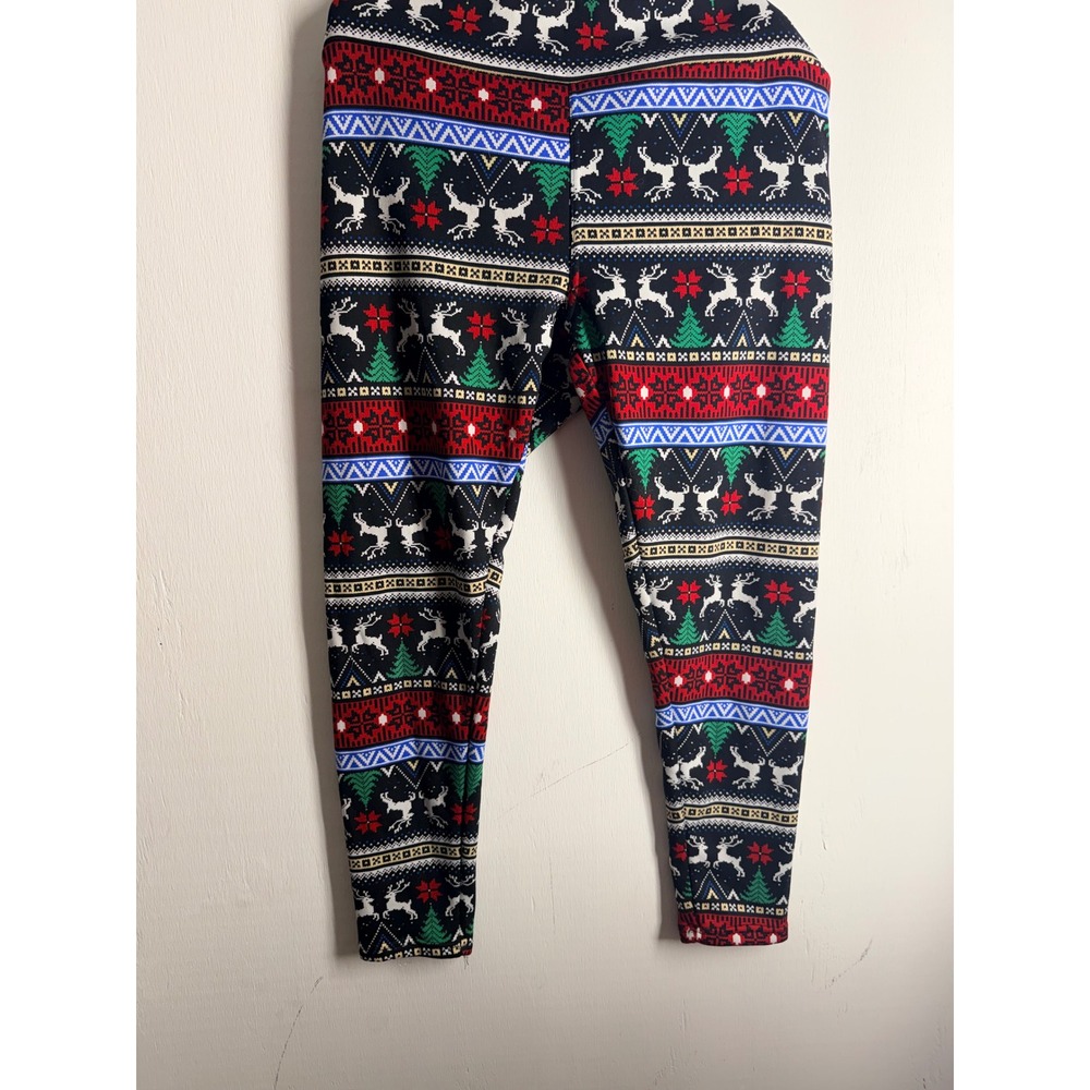 No Boundaries Christmas Reindeer Fair Isle Leggings XXXL 21 Plus Size Holiday
